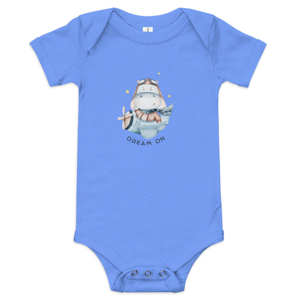 Baby short sleeve one piece - Pilot Dream On