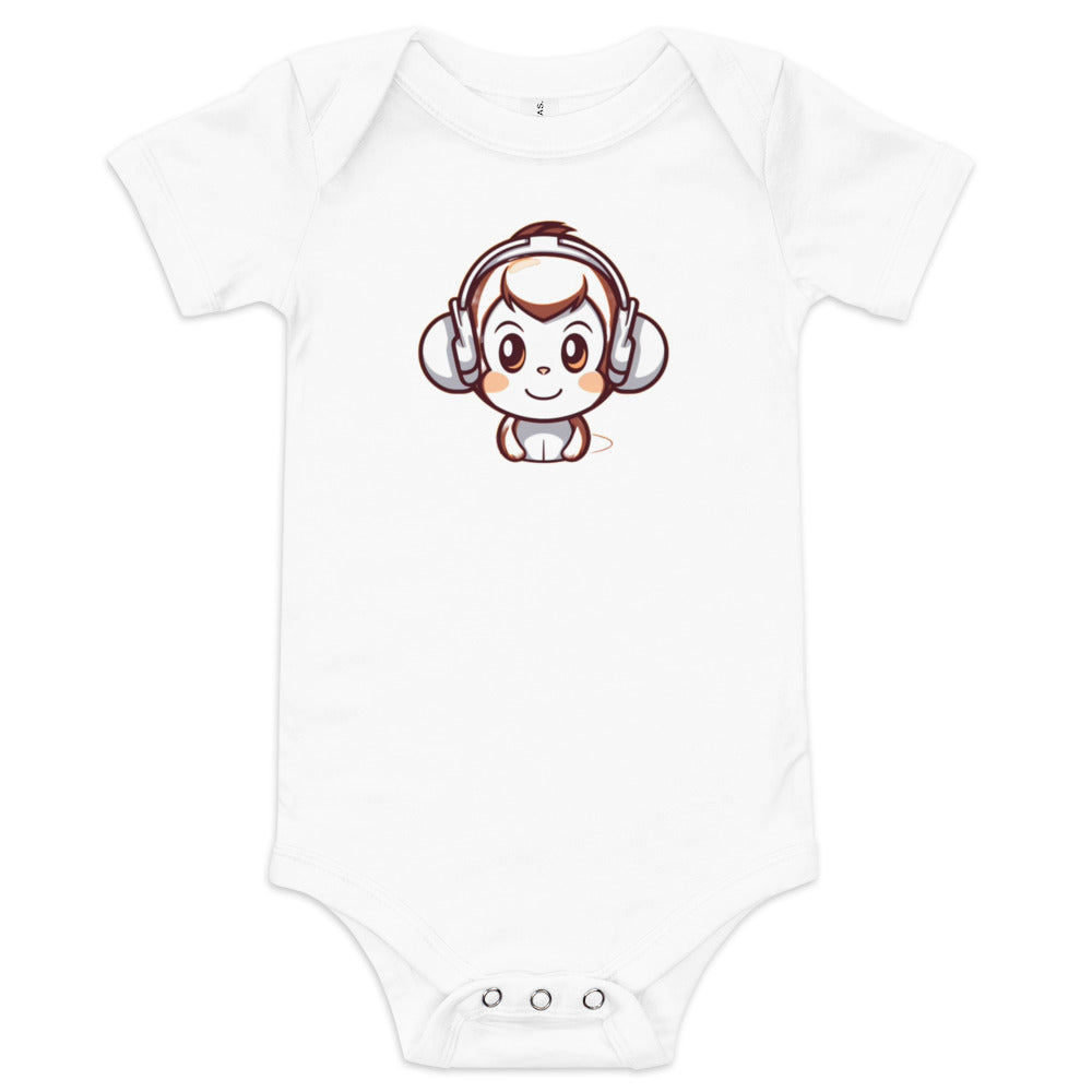 Baby short sleeve one piece - Melodic Monkey