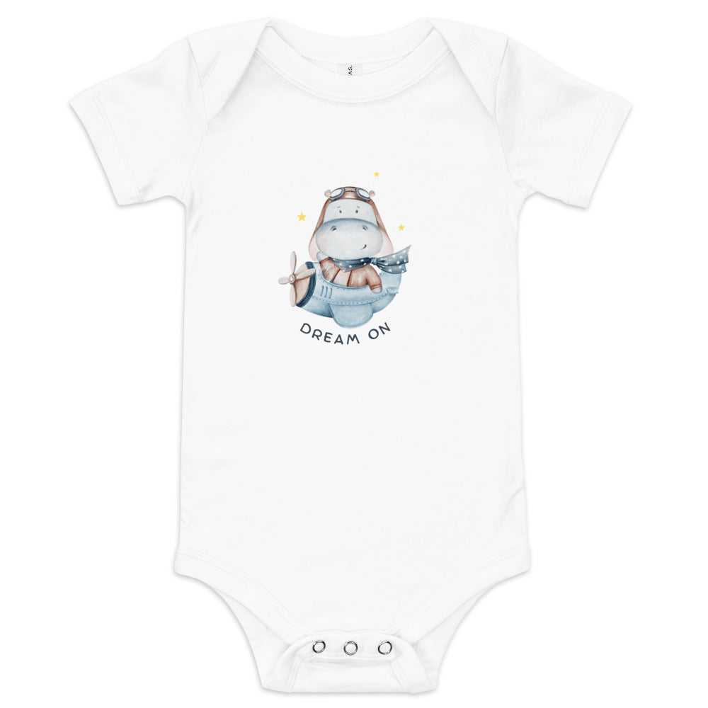 Baby short sleeve one piece - Pilot Dream On